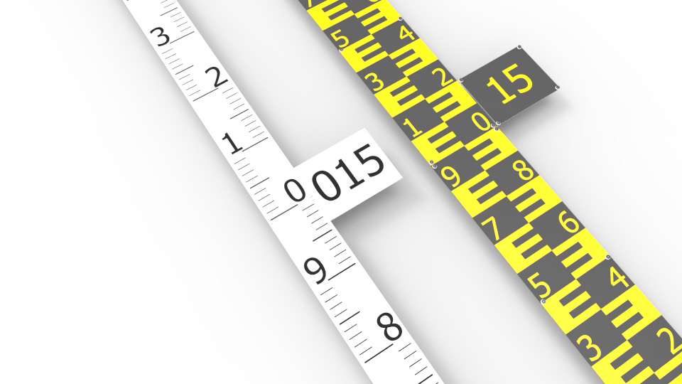 Water level meters, Staff gauges