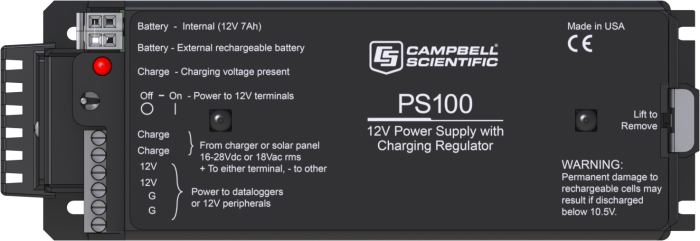 PS100 12 Vdc Power Supply with Charging Regulator and BA